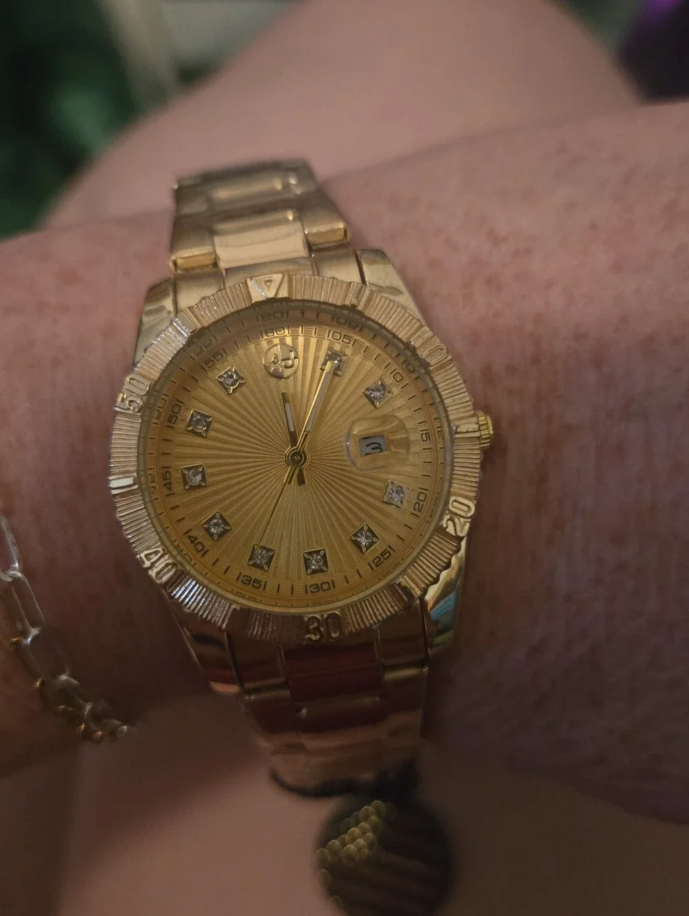 Ladies Gold Tone Dress Watch